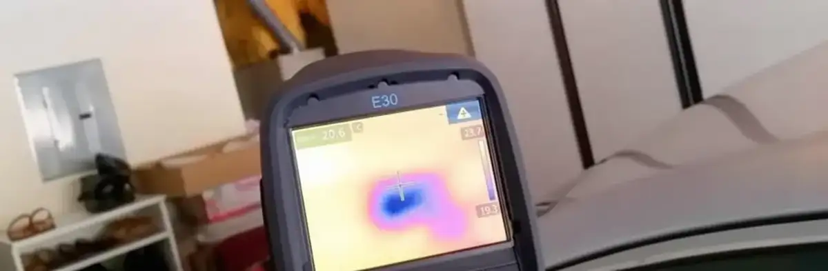 mold inspection using thermal imaging technology to detect moisture and hidden mold in a home in Atlanta, GA