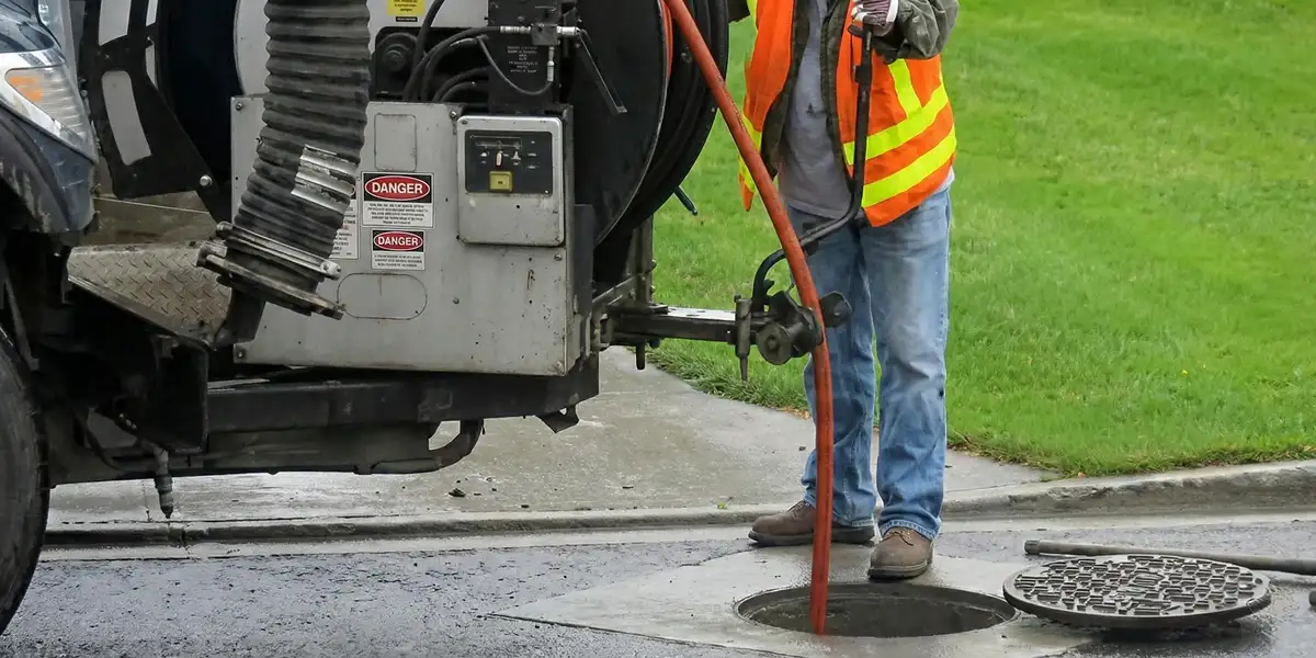 sewage clean up professionals using industrial equipment to remove contaminated wastewater in Atlanta, GA