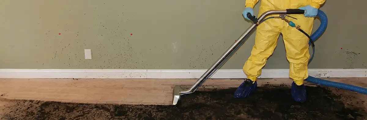 sewage removal service performing deep cleaning and extraction of sewage from an indoor area in Atlanta, GA